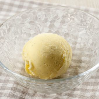 Vanilla ice cream from a milk shop in Kumamoto