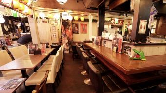 カウンターも6席ほどご準備しております！1名様も気軽にご来店頂けますし、デートにもご利用いただけます♪