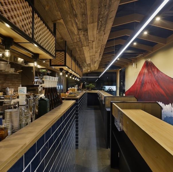 The store is made from wood.Enjoy freshly made sushi in a relaxed atmosphere!