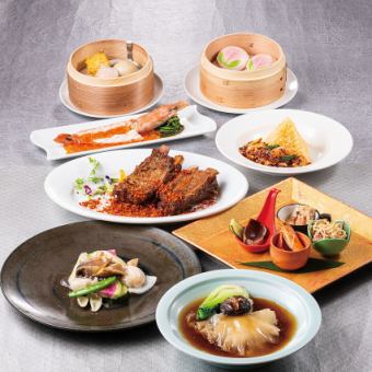 [Private rooms available for 4 or more] Includes a toast ◎ Savor high-class Chinese cuisine ♪ 7 dishes including braised shark fin and Peking duck Food only