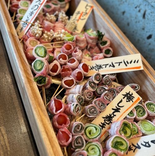 彩豊かな配色が目を引く【野菜巻き串】