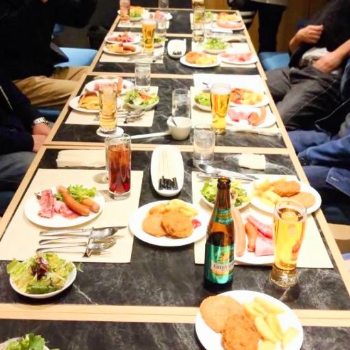 着席40名OK！パーティメニュー Cプラン 全8品＋生ビール含飲放120分付7,000円