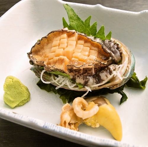 活あわびのお造り