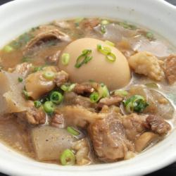 Slow-simmered beef tendon and egg