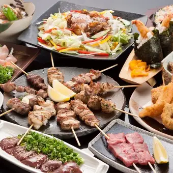 Enjoy the seafood with sashimi and yakitori course (8 dishes x 2 hours all-you-can-drink)