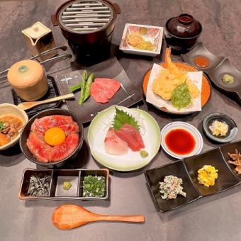 [Irodori Course] 4,400 yen <10 dishes> A satisfying course for banquets where you can enjoy both Yakiniku and Hida Mabushi