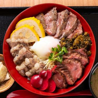 馬肉・あか牛・牛タン　まるごと熊本丼