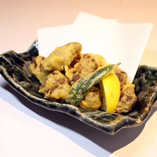 Beef tongue tempura