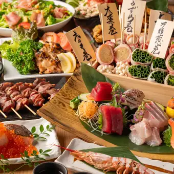 夏宴会7500→6000円★生ビール付3時間飲み放題＋道産和牛、雲丹、本鮪、蟹、鯨、いくら等9品