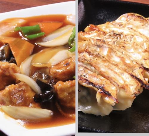 [Recommended for banquets!] 2 hours with 40 types of all-you-can-drink included! Draft beer available. 9 dishes including the popular sweet and sour pork and hand-wrapped gyoza (5,000 yen tax included)