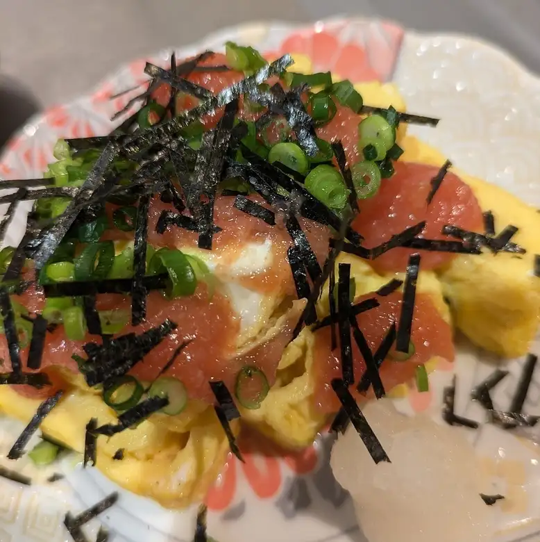 クリームチーズの明太だし巻き玉子