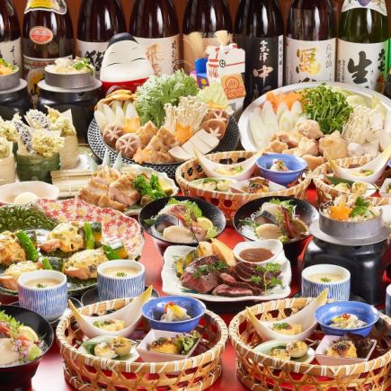 Private room! Great value with a choice of hotpots, classic year-end party [10 dishes with 3 hours of all-you-can-drink] 6,000 yen → 4,500 yen tax included