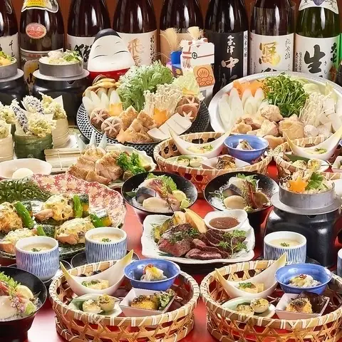 ◎平日3時間週末2.5時間飲み放題付き◎6000→5000円(税込【個室で選べるしゃぶしゃぶ/全12品】