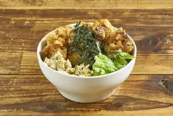 Mini Yurinchi Donburi (Fried Chicken Rice Bowl)