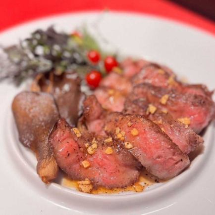 【仅限食物】最受欢迎的菜肴是精致的熊野牛肉塔利亚塔！【标准套餐】共7道菜