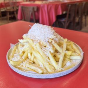 フライドポテトのパルミジャーノチーズがけ