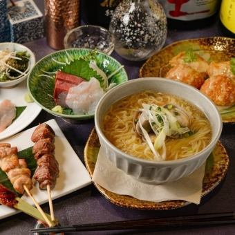 ランチコース【ドリンク2杯付】" お造り＆焼き鳥 "が両方楽しめる！　2.100円（税込）