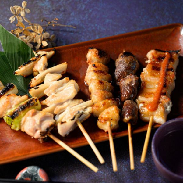 【炭焼き】一本から注文可能！こだわりの素材を炭火焼きで！