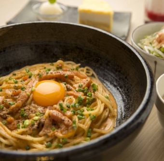 ミートクリームカルボナーラ　お得なスイーツセット　