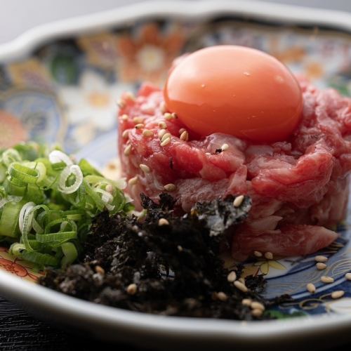 Freshly grilled Yukhoe