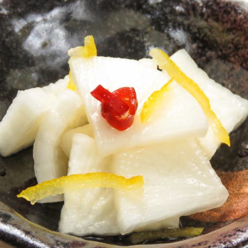 Homemade yuzu radish