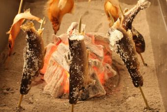 10月の献立【全室個室】方舟名物 岩魚の天然塩焼き、信州牛や紅ズワイ蟹、若狭ぐじなど「和醸」