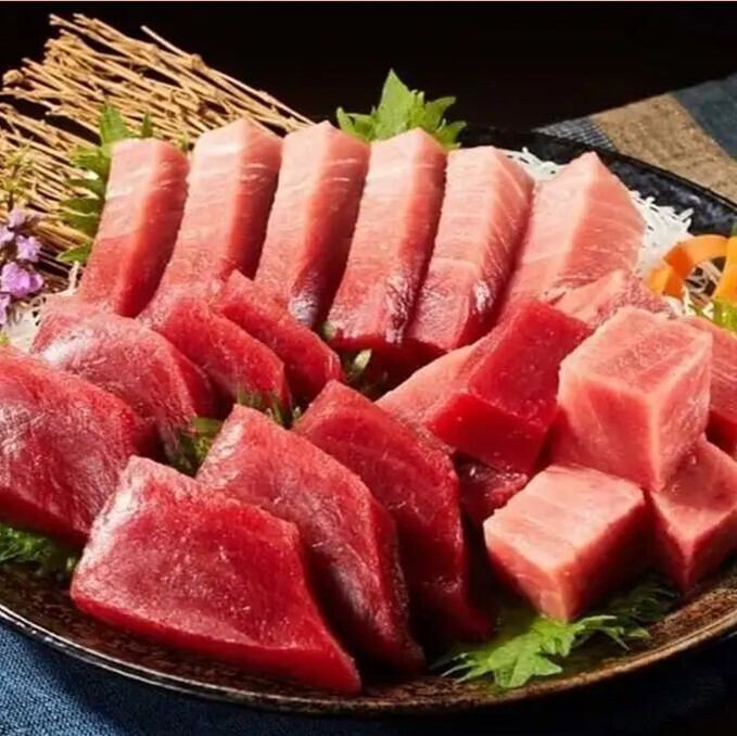 3h飲み放題付「マグロ＆ブリ・肉寿司 40品食べ放題」4980円