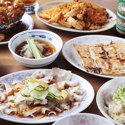 接受当日预约！【轻松3小时】人气饺子条和卤肉饭作为最后一道菜，“3500日元套餐”含无限畅饮