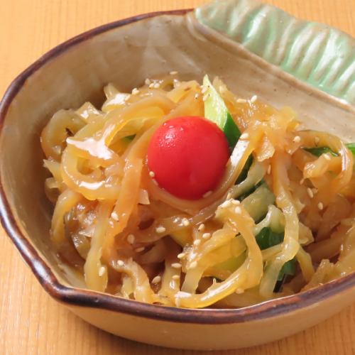 クラゲと胡瓜のゆずポン合え