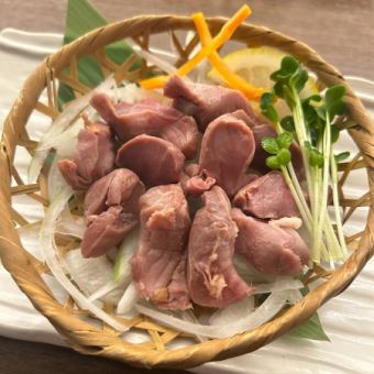 名物 鶏砂肝の刺し身