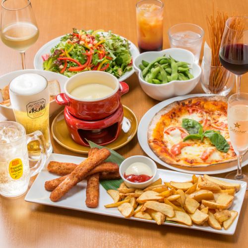 【休閒8件+所有你可以喝】2980日元◇推薦小飲料和第二方