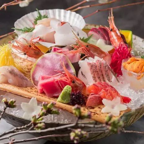[Wagyu beef/local chicken/fish festival] Meat, seafood, charcoal-grilled yakitori, sashimi + Japanese cuisine (157 items) All-you-can-eat, all-you-can-drink plan, unlimited time 4,000 yen