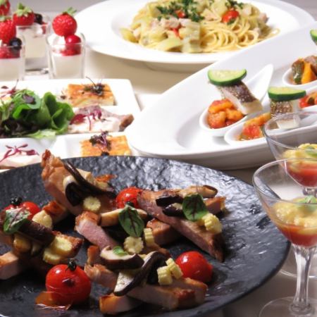 【地元食材を使ったオリジナルコース】120分飲み放題付洋食ビュッフェ　Platinum（プラチナ）