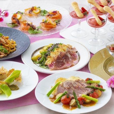 【北陸の食材がメインのオリジナルコース】120分飲み放題付洋食ビュッフェ　プラチナ