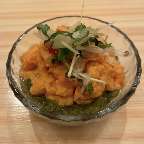 めかぶと雲丹豆腐の冷奴
