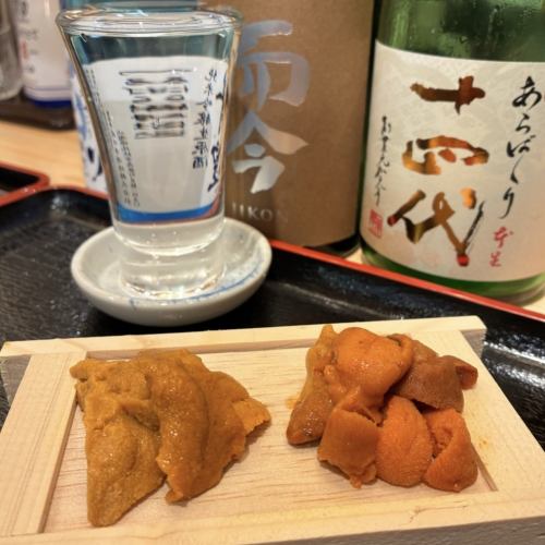 本日の仕入れ雲丹　食べ比べ2種