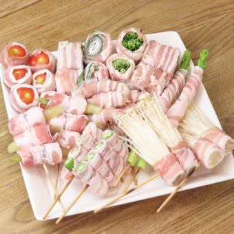 豚バラ野菜巻き各種