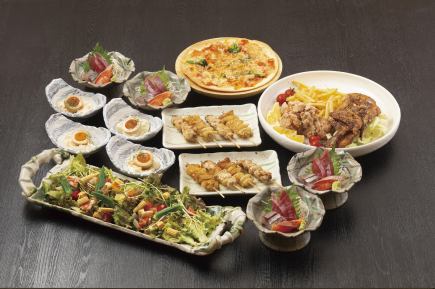 【2時間飲み放題付き】魚彦名物を盛り込んだパーティープラン 全6品 4,000円(税込)