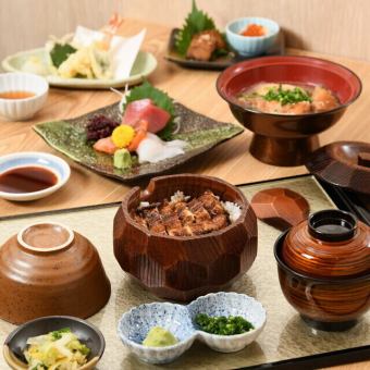 【スタンダード飲み放題付き】旬の鮮魚と鰻を味わうコース - 全5品 -≪6,028円(税込)≫