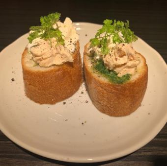 2份火腿奶酪烤面包