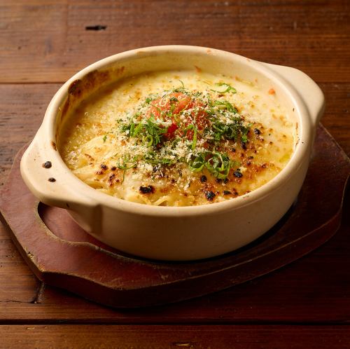 明太子と大葉のグラタンパスタ