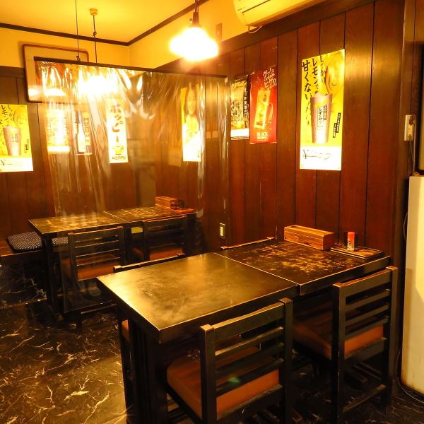 [There are table seats! Partitions are also set up ◎] Table seats where you can talk with good friends until late ★ The atmosphere is good, so you will stay longer.We also take thorough measures against infectious diseases such as ventilation and disinfection!