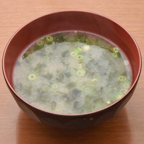 青さの味噌汁/ワカメの味噌汁/白ごはん（大・中・小）