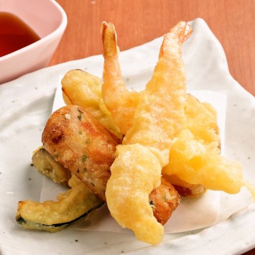 海老天入天ぷら盛り合わせ