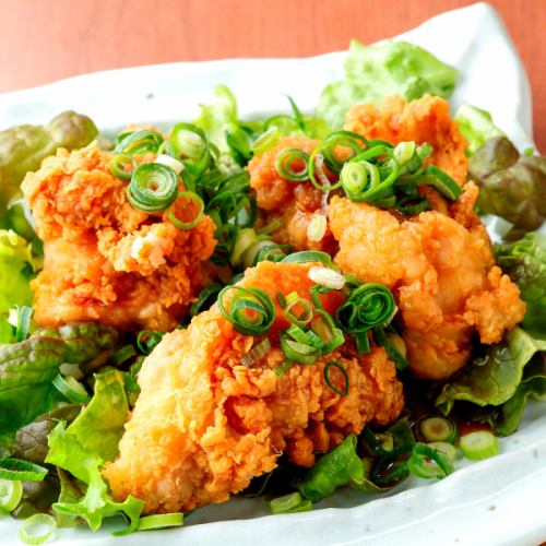 自家製若鶏の唐揚げ~葱ソース~3個