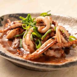 イカゲソバター醤油炒め