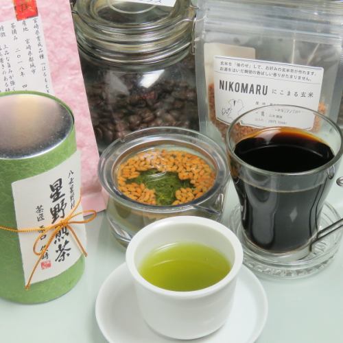 You can choose from drip or press coffee ♪ Various types of local coffee beans ★