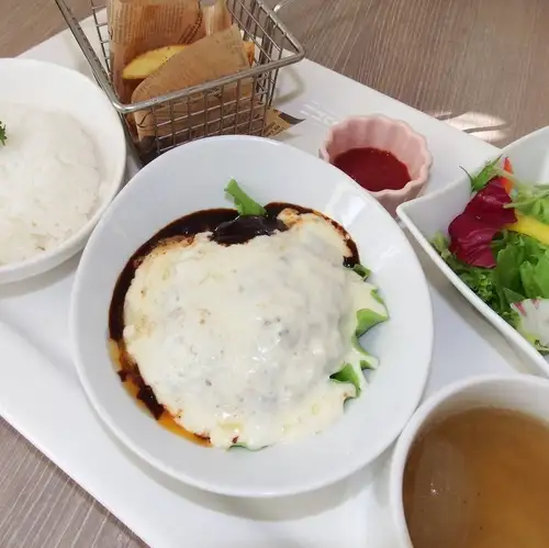 Cheese hamburger steak set meal