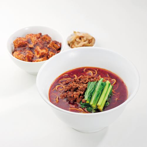 Sichuan set *Set of authentic Sichuan tantan noodles, mini mapo rice bowl, and aemono