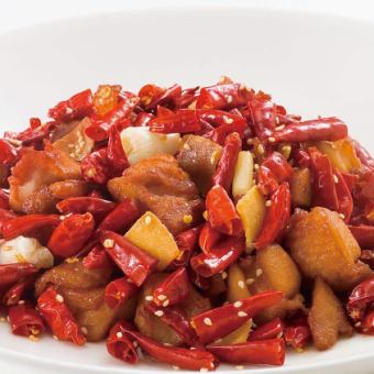 Stir-fried branded chicken with Sichuan pepper